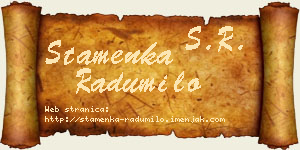 Stamenka Radumilo vizit kartica